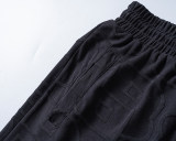 5A Spring Summer Men's Jacquard Logo Short Sleeve Polo Shirt Shorts Set Black 6575#