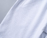 5A Spring Summer Men's Flocking Printed Logo Short Sleeve Polo Shirt Shorts Set White 6571#