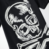 5A Summer Men's Skull Short Sleeve T-Shirt with Diamonds 173