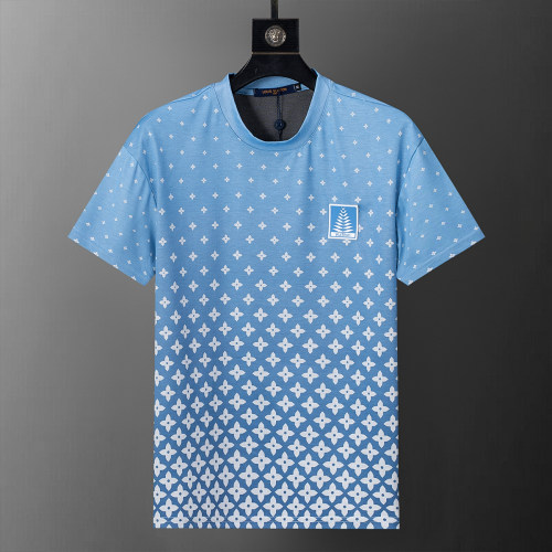 5A Spring Summer Men's Printed Logo Short Sleeve T-Shirt Shorts Set Blue 6560#