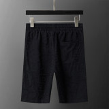 5A Spring Summer Men's Jacquard Logo Short Sleeve Polo Shirt Shorts Set Black 6575#