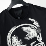 5A Summer Men's Skull Short Sleeve T-Shirt with Diamonds 173
