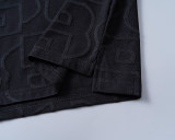 5A Spring Summer Men's Jacquard Logo Short Sleeve Polo Shirt Shorts Set Black 6575#