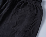 5A Spring Summer Men's Jacquard Logo Short Sleeve Polo Shirt Shorts Set Black 6575#