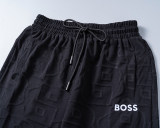 5A Spring Summer Men's Jacquard Logo Short Sleeve Polo Shirt Shorts Set Black 6575#