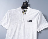 5A Spring Summer Men's Jacquard Logo Short Sleeve Polo Shirt Shorts Set White 6575#