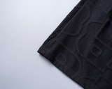 5A Spring Summer Men's Jacquard Logo Short Sleeve Polo Shirt Shorts Set Black 6575#