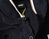 5A Spring Summer Men's Jacquard Logo Short Sleeve Polo Shirt Shorts Set Black 6575#