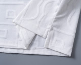 5A Spring Summer Men's Jacquard Logo Short Sleeve Polo Shirt Shorts Set White 6575#