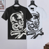 5A Summer Men's Skull Short Sleeve T-Shirt with Diamonds 173