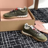 5A Tyre Technical Fabric And Suede Sneakers Green
