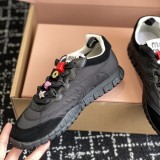5A Tyre Technical Fabric And Suede Sneakers Black