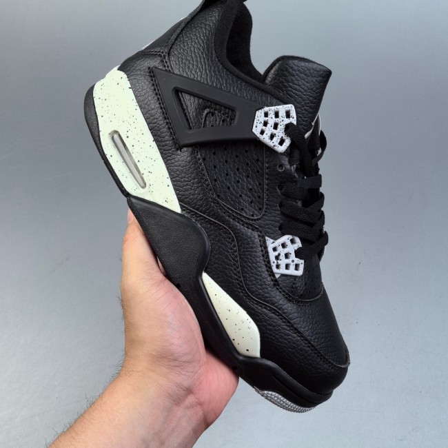 5A Jordan 4 Retro Oreo Sneakers Basketball Shoes Black 314254-003