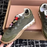 5A Tyre Technical Fabric And Suede Sneakers Green