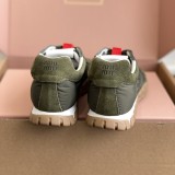 5A Tyre Technical Fabric And Suede Sneakers Green