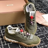 5A Tyre Technical Fabric And Suede Sneakers Green