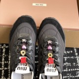 5A Tyre Technical Fabric And Suede Sneakers Black