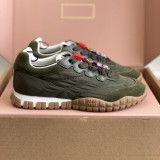 5A Tyre Technical Fabric And Suede Sneakers Green