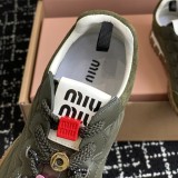 5A Tyre Technical Fabric And Suede Sneakers Green