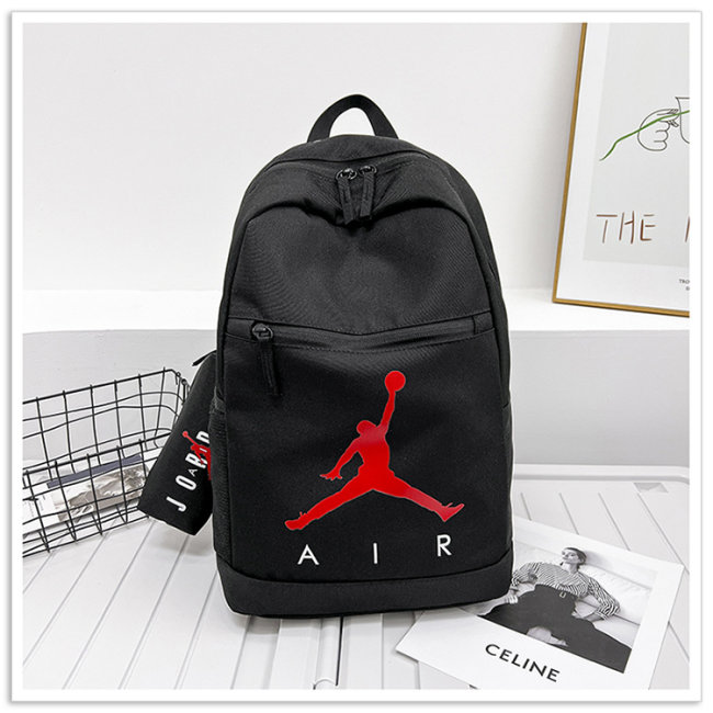 5A Printed Logo Casual Large Capacity Backpack Black