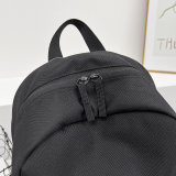 5A Printed Logo Casual Large Capacity Backpack Black