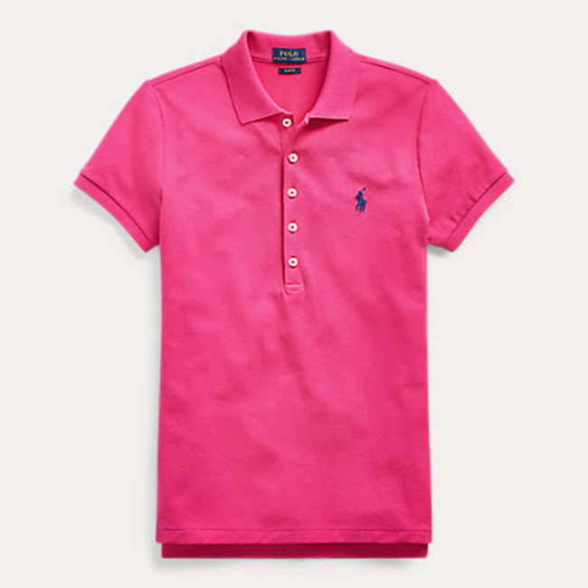 5A Women Slim Fit Stretch Polo Shirt Rose