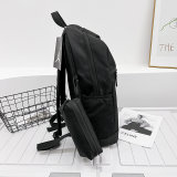 5A Printed Logo Casual Large Capacity Backpack Black