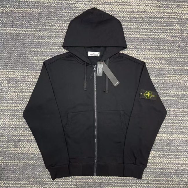 5A Hooded Sweatshirt Jacket Black