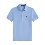 5A Women Slim Fit Stretch Polo Shirt Blue