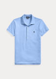 5A Women Slim Fit Stretch Polo Shirt Blue