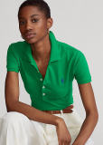5A Women Slim Fit Stretch Polo Shirt Green