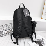 5A Printed Logo Casual Large Capacity Backpack Black