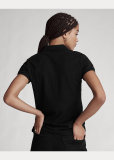 5A Women Slim Fit Stretch Polo Shirt Black