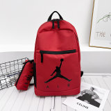 5A Printed Logo Casual Large Capacity Backpack Red