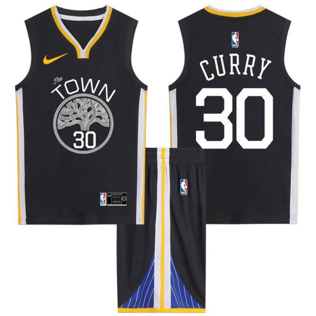 5A NBA Jerseys Suit Sleeveless Jersey Shorts Set Black