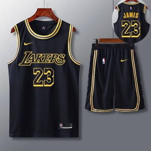 5A NBA Jerseys Suit Sleeveless Jersey Shorts Set Black