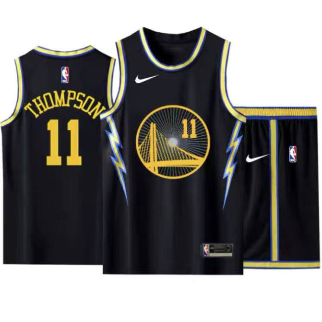 5A NBA Jerseys Suit Sleeveless Jersey Shorts Set Black