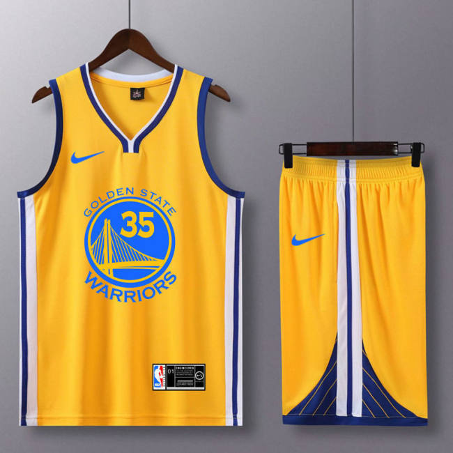 5A NBA Jerseys Suit Sleeveless Jersey Shorts Set Orange