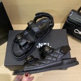 Women'Roman thick sole casual sandals black 8888-1