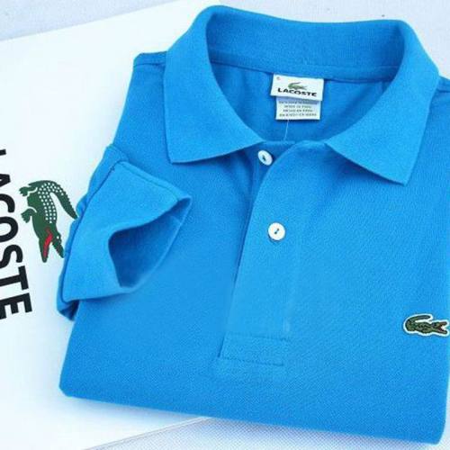 5A Classic Fit Long Sleeve Polo Shirt Blue