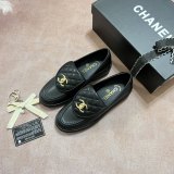 5A Quilted Tab Loafers Black Leather