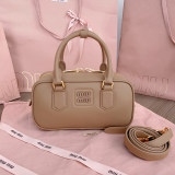 5A Arcadie Leather Bag Handbag Khaki