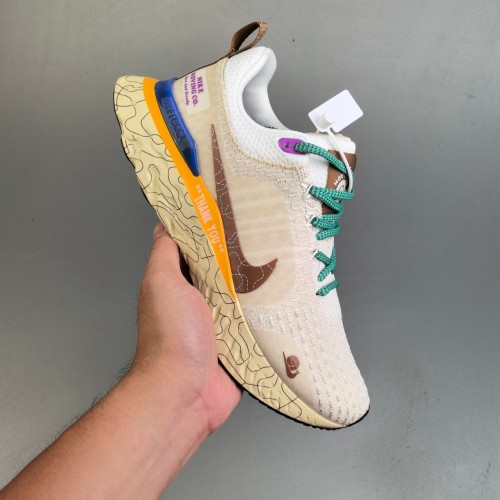 5A React Infinity Run Sneakers Running Shoes Khaki