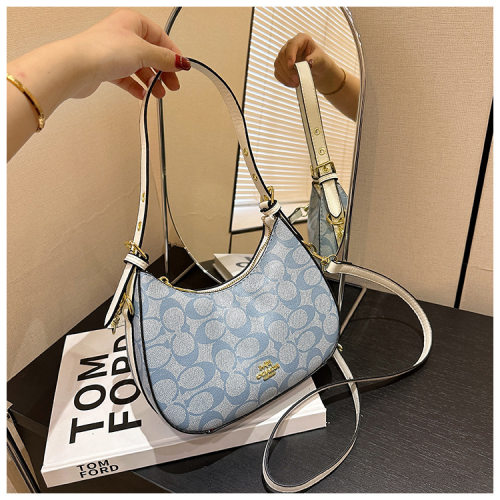 5A Women's Bailey Hobo Handbag Blue