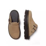 5A Zebzag Suede Slingback Platform Mule Khaki
