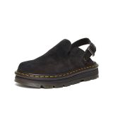 5A Zebzag Suede Slingback Platform Mule Black