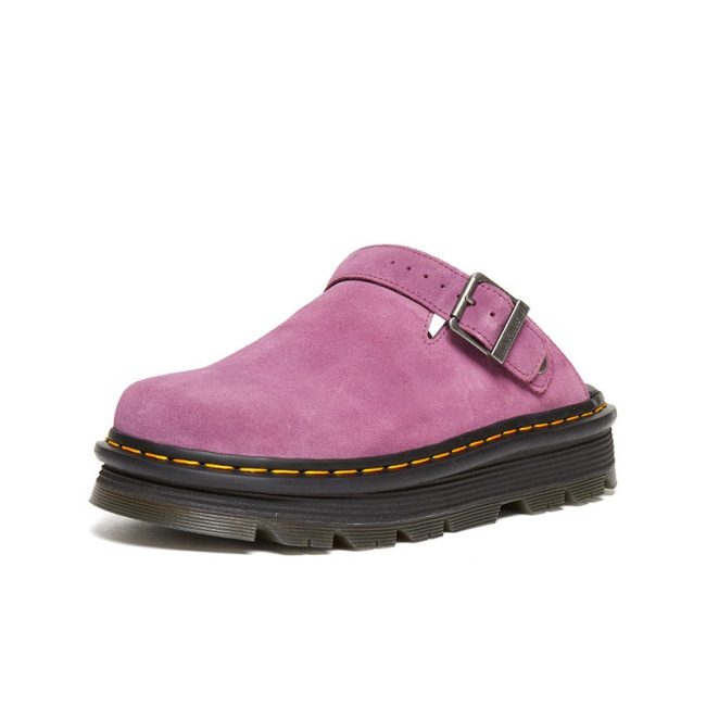 5A Zebzag Suede Slingback Platform Mule Pink