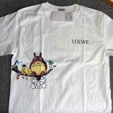 Totoro Print 23SS adult 100% Cotton casual Print short sleeved Crewneck t shirt Tees Clothing oversized