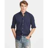 5A Slim Fit Garment-Dyed Oxford Shirt Dark Blue