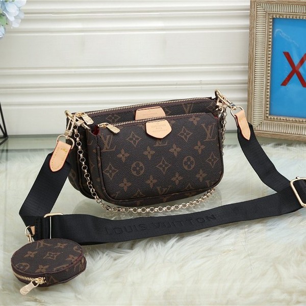 5A Multi Pochette Accessoires Shoulder Bag Brown